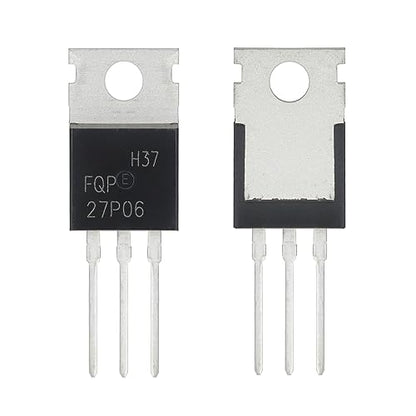 FQP27P06 MOSFET Transistors 27A 60V 27P06 P-Channel Power Mosfets Transistor 27 Amp 60 Volt TO-220 (Pack of 10pcs) - style: FQP27P06