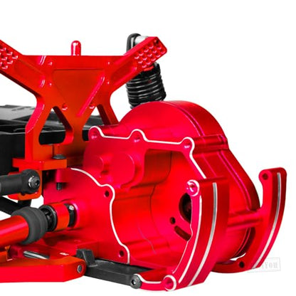 Aluminum Transmission Gearbox & Drive Shaft Axles Upgrades Part for 1/10 Slash 2WD(VXL),Stampede 2WD(VXL) 2WD,Rustler 2WD(VXL),Red - color: Red - (Transmission Gearbox & Drive Shaft)