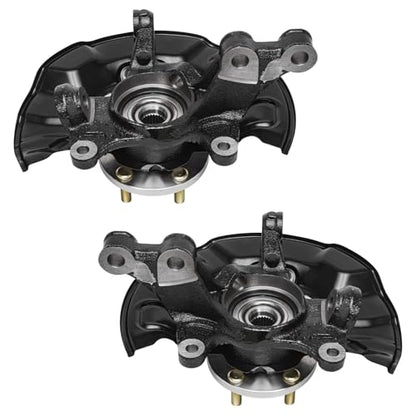Detroit Axle - Front 4pc Steering Knuckles Kit for 14-18 Toyota Corolla, 14 | Matrix, 2 Steering Knuckles & Wheel Bearing Hubs 2 Outer Tie Rod Ends 2014 2015 2016 2017 2018 Replacement - size: 4SU50414/Kit