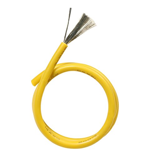 BNTECHGO 14 Gauge Silicone Wire Yellow 25ft Stranded Tinned Copper Wire | Flexible 14 AWG Stranded Wire Silicone Rubber Insulation For RC Models, Drone, Robot, Battery, EV Charger, 3D Printer, DIY - color: Yellow, size: silicone wire 25ft