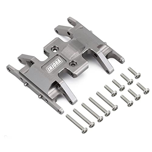 INJORA RC Skid Plate for Axial SCX24 Bronco Gladiator Deadbolt C10 Upgrades Parts 1/24 RC Crawler(Grey) - color: Grey