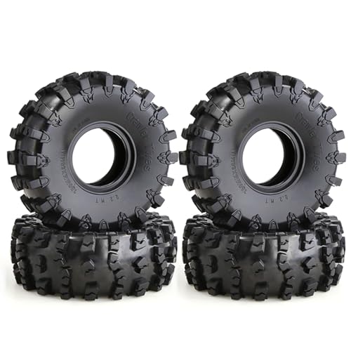 2.2 RC Crawler Tires Soft Rubber Mud Snow Swamper Tyres OD 150mm For 1/10 RC Rock Crawler Car Axial SCX10 90047 D90 TF2 Tamiya CC01 Traxxas TRX4 2.2 inch Beadlock Wheel Rims 4PCS
