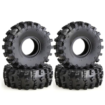 2.2 RC Crawler Tires Soft Rubber Mud Snow Swamper Tyres OD 150mm For 1/10 RC Rock Crawler Car Axial SCX10 90047 D90 TF2 Tamiya CC01 Traxxas TRX4 2.2 inch Beadlock Wheel Rims 4PCS