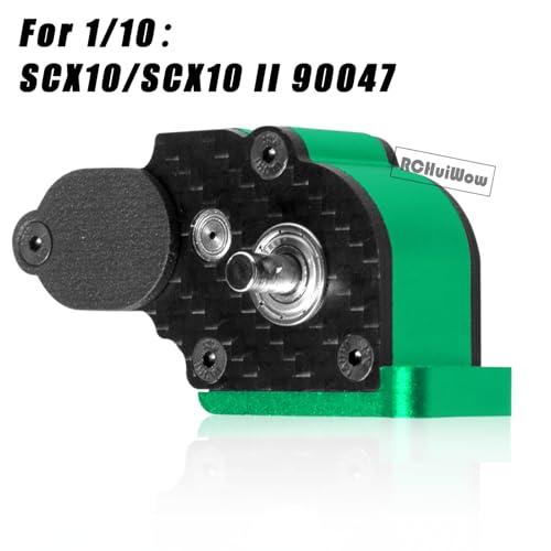 LCG Center Gearbox Transmission Box Upgrades Part for SCX10 SCX10 II 90046 90047 1/10 RC Crawler Car,Aluminum Middle Transmimssion Gearbox,Green - color: Green(1pc)