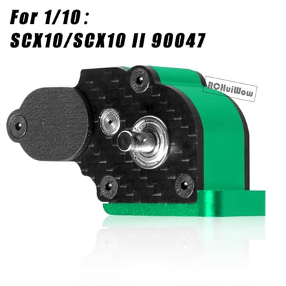 LCG Center Gearbox Transmission Box Upgrades Part for SCX10 SCX10 II 90046 90047 1/10 RC Crawler Car,Aluminum Middle Transmimssion Gearbox,Green - color: Green(1pc)