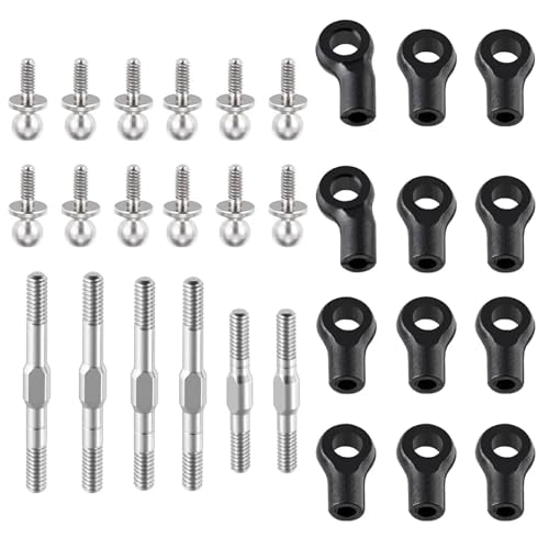 RC Car Models Parts for Losi Micro-B 2Wd 1/24 for Buggy Rc Car Upgrade Parts Stainless Steel Adjustable Linkage Link Rod Set W Ball End Accessories