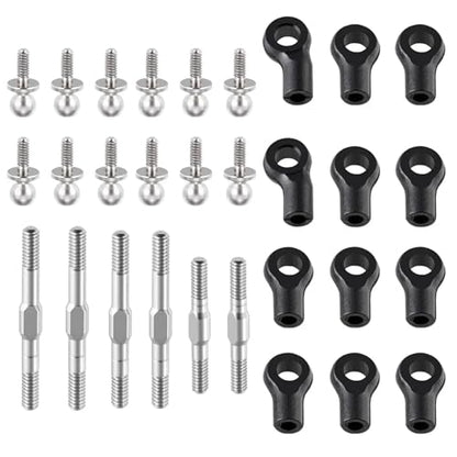 RC Car Models Parts for Losi Micro-B 2Wd 1/24 for Buggy Rc Car Upgrade Parts Stainless Steel Adjustable Linkage Link Rod Set W Ball End Accessories