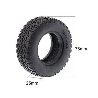 1.55 inch Tires Rubber Tyres for 1:10 RC Crawler Car D90 TF2 Tamiya CC01 LC70 MST JIMNY 90069 (78mm, A) - color: 78mm, A