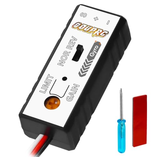 GOUPRC Mini Gyro Module Sensitivity Adjustable and Direction Changeable Automatic Stability Control RC Gyro for RC Car Boat