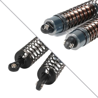 52MM Oil Shock Absorbers Upgrade for 1/10 RC On-Road Cars | Fits Tamiya TT-01/02 / M03-06 / TA05/06 / M05 / M06 - Oil Damper Upgrade - Gray - color: Gray