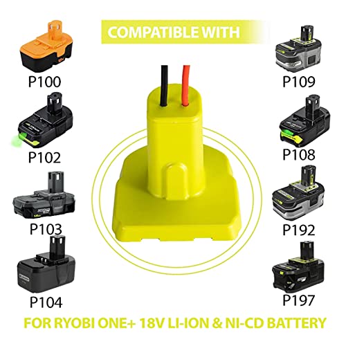 Battery Adapter Conversion Kit with Wire Terminals Power Connector for DIY Ride On Trucks RC Cars Robotics Toys Universal Battery Replacement Accessory for Remote Control Vehicles