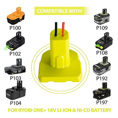 Battery Adapter Conversion Kit with Wire Terminals Power Connector for DIY Ride On Trucks RC Cars Robotics Toys Universal Battery Replacement Accessory for Remote Control Vehicles