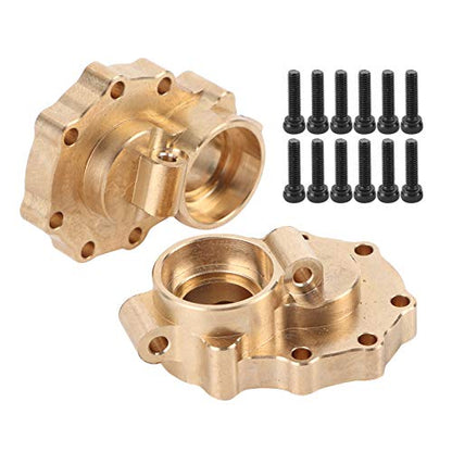 Brass Portal Cover, 1Pair Front Rear Brass Heavy Duty Steering Knuckle Portal Cover for 82056‑4 RC Crawler