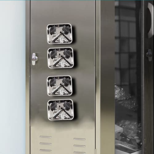 8 Pieces Rectangle Magnetic Trays Set Stainless Steel Magnet Tool Tray Parts Holder for Screws, Sockets, Bolts, Pins, Mechanic's and Automotive - size: 8 Pieces Set (3.7" x 2.5")