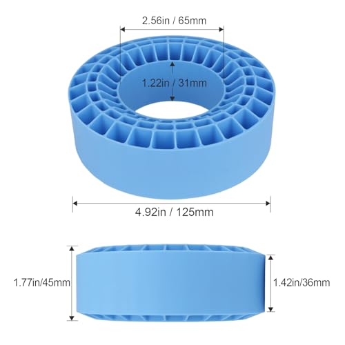 2.2" Crawler Tire Inserts, 4-Pack — Soft Silicone Rubber, Fits 132–134 mm (5.25" OD), 125×45 mm — Waterproof, Firm Sidewall Control, Rock/Trail Traction Boost (Blue) - color: Blue