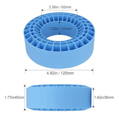 2.2" Crawler Tire Inserts, 4-Pack — Soft Silicone Rubber, Fits 132–134 mm (5.25" OD), 125×45 mm — Waterproof, Firm Sidewall Control, Rock/Trail Traction Boost (Blue) - color: Blue