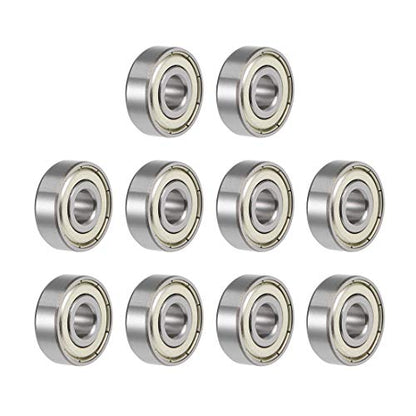 1603ZZ Deep Groove Ball Bearings Z2 5/16 x 7/8 x 9/32 Double Shielded Bearing Steel 10pcs - size: 5/16"x7/8"x9/32"