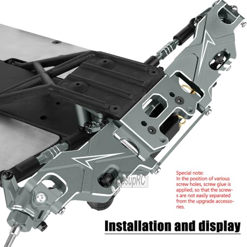Aluminum for Upgrades Parts 1/10 Slash 2WD VXL/Slash 2WD,Front&Rear Suspension A Arms w/Tie Bar (Only for Slash) Hops Up,Titanium - color: Titanium(for 1/10)