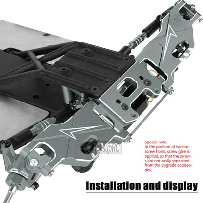 Aluminum for Upgrades Parts 1/10 Slash 2WD VXL/Slash 2WD,Front&Rear Suspension A Arms w/Tie Bar (Only for Slash) Hops Up,Titanium - color: Titanium(for 1/10)