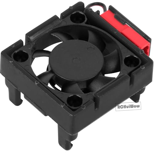 RC VXL-3s ESC Cooling Fan Heat Sink w/Dual Fan Heat Sink Upgrades Part for 1/10 Slash Rustler Stampede 4x4 VXL 4WD,High Velocity Fan Heatsink Hops Up,Black - color: Black(1set)
