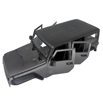 1/10 Jeep Hard Body Shell kit,Open Car Shell Kit 313mm Wheelbase for RC Crawler Car Axial SCX10 SCX10 II 90046 90047 RGT EX86100 (Grey) - color: Grey