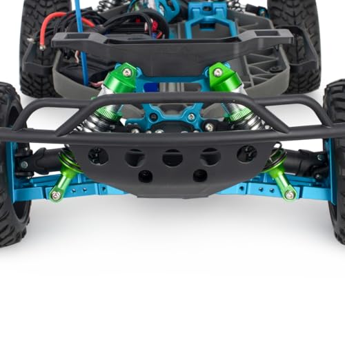1/10 Simulation Climbing Car 4x4 Front and Rear Shock Absorbers Oil-Fill Shock Absorbers for 1/10 RC Cars, 105mm & 91mm Hydraulic Suspension Kit-Blue Silver