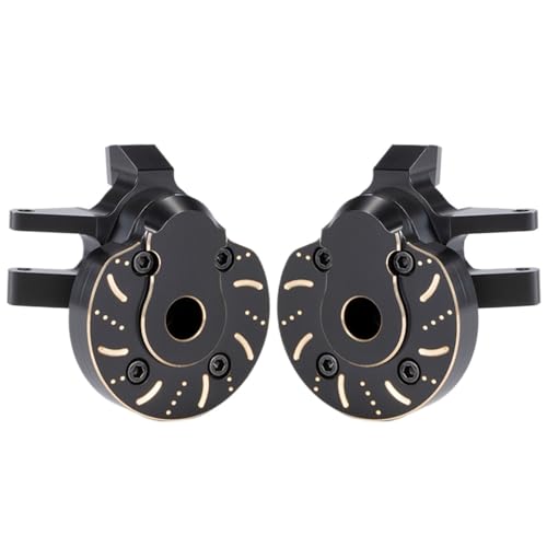for 1.9UTB SCX10 III 204g Black Brass Steering Knuckles Portal Cover for 1/10 RC Crawler Axial AR45P Currie F9 Axle(Knuckle and Cover) - color: Knuckle and Cover