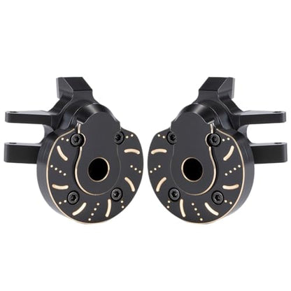 for 1.9UTB SCX10 III 204g Black Brass Steering Knuckles Portal Cover for 1/10 RC Crawler Axial AR45P Currie F9 Axle(Knuckle and Cover) - color: Knuckle and Cover