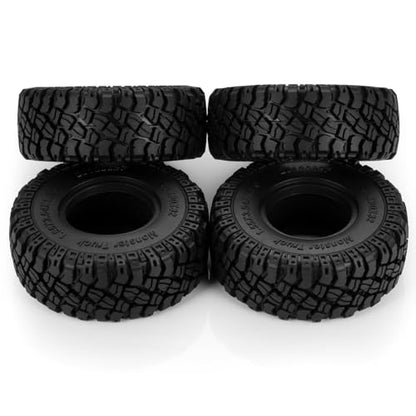 RCLIONS 1.55" Beadlock Tires with Foam Insert for AXIAL AX90069 MST JIMNY UTB18 RC Crawler Trail Truck Car Upgrade Parts