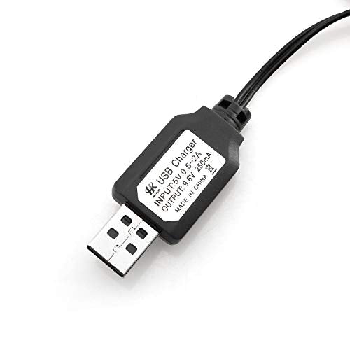 9.6V USB Charger Battery Charging Cable for RC Car KET-2P