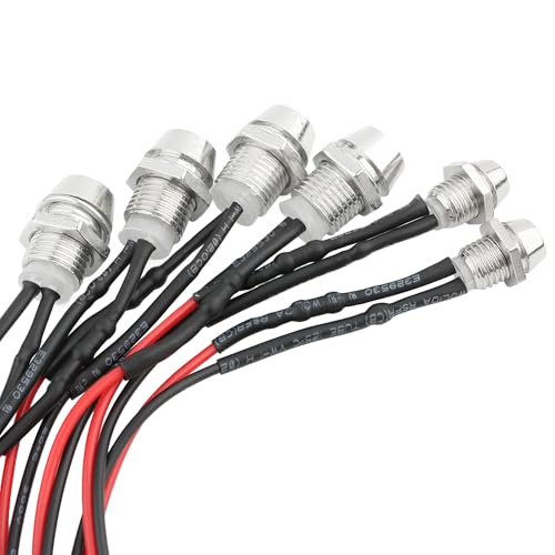 6 LEDs RC LED Light Headlights Taillight Kit Accessories Compatible with Traxxas HSP Tamiya Redcat RC4WD Axial SCX10 RC Cars Truck Tank Crawler(2 White 2 Blue 2 Red)