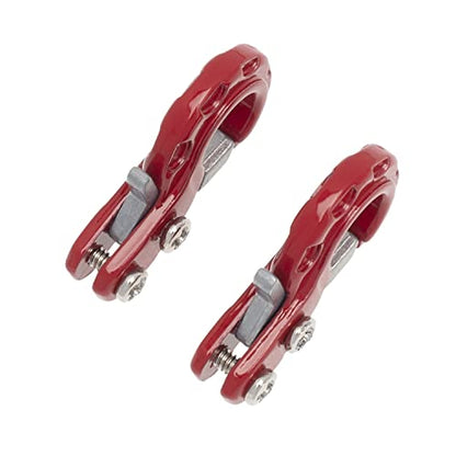 RC Crawler Winch Hooks, Metal Trailer Tow Hook for 1/10 RC Car SCX10 Tamiya CC01 D90 D110 TF2 TRX4 Accessories (Red) - color: Red