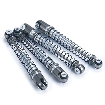 RC-Hub 4Pcs Aluminum Threaded Shock Absorber Damper 48mm for 1/24 Axial SCX24 90081 AXI00001 AXI00002 AXI00004 AXI00005 AXI00006 RC Crawler Car (Titanium Grey) - color: Titanium Grey
