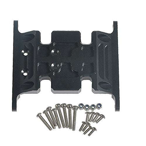Aluminum Alloy Chassis Center Skid Plate for Axial SCX10 90047 Wrangler 1/10 RC Crawler Car Upgraded Parts - color: Silver
