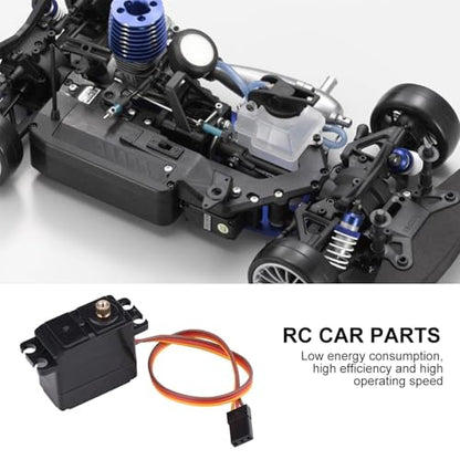 HERCHR Digital Servo, 2.2kg RC Metal Gear Servo Steering High Torque with Screws for 1/16 1/14 1/12 RC Car Model Boat Fixed-Wing Helicopter Airplane Robot Toy