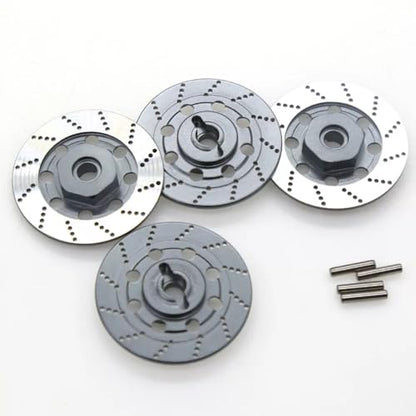 4Pcs Titanium 12mm Hex Wheel Rim Brake Disc Calipers Compatible with 1/10 RC Drift Touring Car