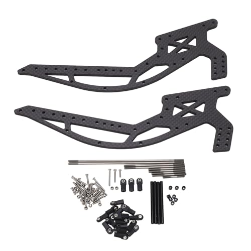 RC Crawler Wheelbase Chassis Kit, 110/ RC Crawler Carbon Frame, Strength Chassis Girder Rails with Shock Absorption, Replacement for, Aluminum Alloy Construction