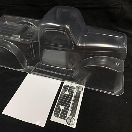 313mm Wheelbase Body Shell, RC Clear Body for 1:10 Truck Model Car Parts