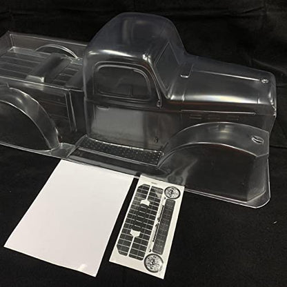 313mm Wheelbase Body Shell, RC Clear Body for 1:10 Truck Model Car Parts