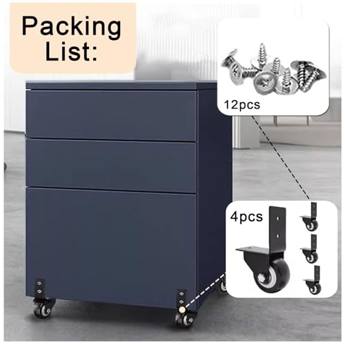 4 Pack Side Mount Casters Wheels,1.5in L-Shaped Directional Castor Wheel | PU Rubber Silent Roller,Heavy-Duty Furniture Moving Wheels Load-Bearing 120kg/265lbs for Beds Cabinets Tables