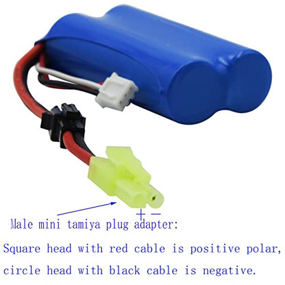Blomiky 2 Pack H101 7.4V 2S 15C 1500mAh Battery with SM-2P Plug Suitable for H105 H103 H101 Remote Control RC Boat / H101 Battery