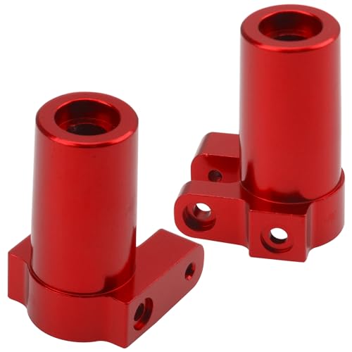 Metal C-Hubs Caster Blocks & Front Steering Blocks & Rear Stub Axle Upgrade Parts Compatible with MN128 MN86s MN86k MN86 G500 1/12 RC Crawler Car (Red) - color: Red