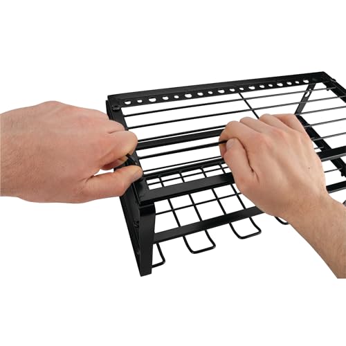 Performance Tool W7701 16 in. 3 Tier Power Tool Organizer Wall Mount | Garage storage system and utility rack. Holds cordless drills and tools. Heavy steel frame with powder-coated finish - style: 16" Power Tool Storage Rack