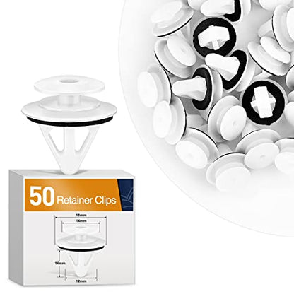 GOOACC 50Pcs Car Door Trim Panel Retainer Clips for Mazda | Bumper Fastener Rivet Clips G18K-51-SJ3 G18K51SJ3 Mazda 2, 3, 5, 6, CX-7, CX-9, MPV, MX-5 Miata, Protege RX-8 with Seal Ring - color: 50Pcs Door Trim Panel Retainer