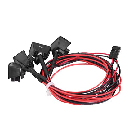 RC LED Light Strip, Waterproof Red White Off-Road Light Bar Roof Mount for RC Crawler Hobbyists Night Driving Outdoor Exploration