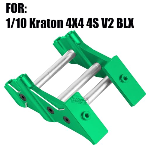RC Wing Mount Upgrades Part for 1/10 Kraton Outcast 4X4 4S V2 BLX,Alloy Rear Wing Mount Hops Up,Replace ARA320631,Green - color: Green(parts)