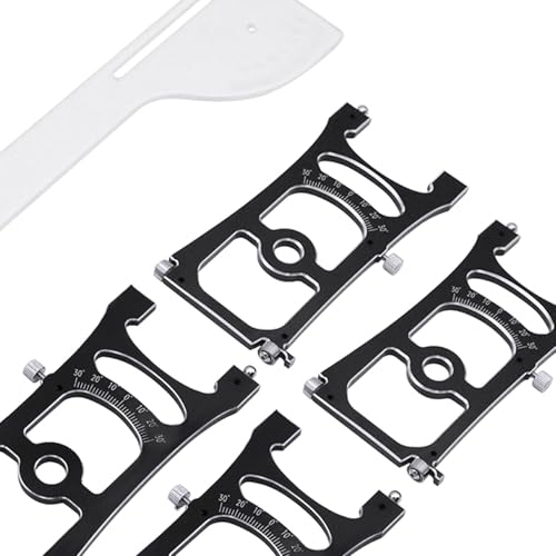 harayaa Off Road Chassis Setup System Set RC Car Aluminum Alloy Setup Gauge Tool Alignment Adjustment Ruler Multifunctional Camber Toe Slip Suitable, Without Wrench - color: Without Wrench