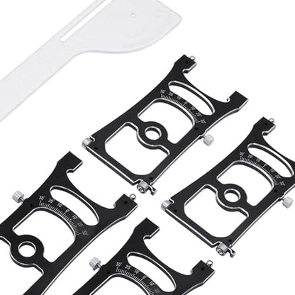 harayaa Off Road Chassis Setup System Set RC Car Aluminum Alloy Setup Gauge Tool Alignment Adjustment Ruler Multifunctional Camber Toe Slip Suitable, Without Wrench - color: Without Wrench