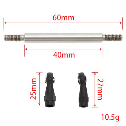 MEUS RACING 1/10 Links Steel Chassis Links Kit for Traxxas TRX4 Axial SCX10 Tamiya CCO1 Redcat Gen8 1/10 RC Crawler (60mm) - size: 60mm