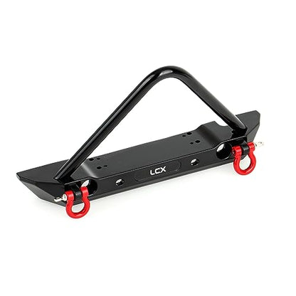 LCX Racing 1/10th RC Crawler Car Metal Front Bumper for TRX4 Axial SCX10 II 90046 SCX10 D90, Upgrades Parts Accessories